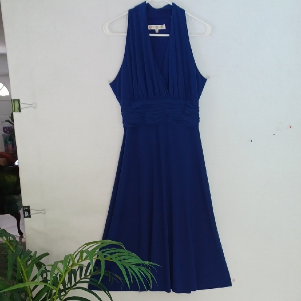 Evan Picone Royal Blue Midi Dress